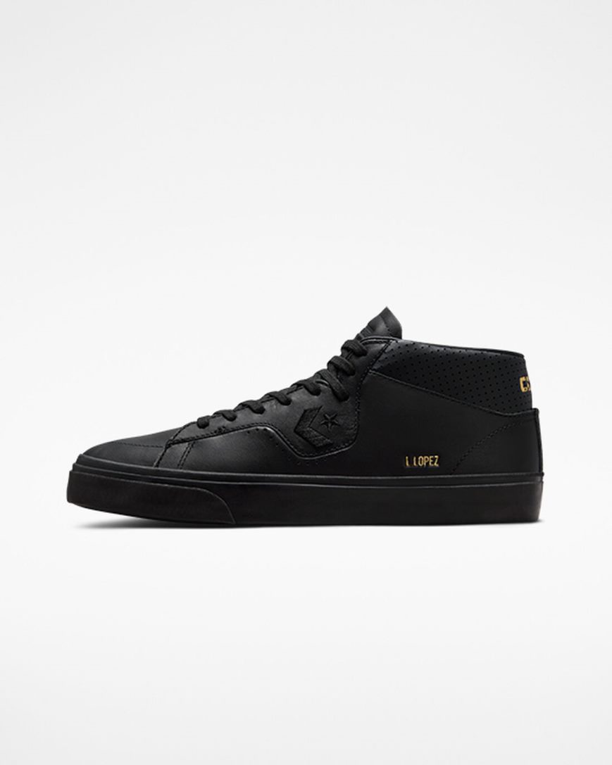 Bascheți Barbati Converse CONS Louie Lopez Pro Mono Piele Negrii | RO XVA13T903